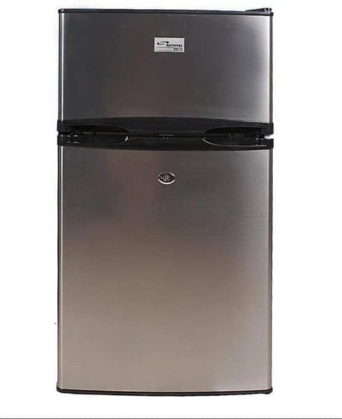 New GABA National Refrigerator Double Door steel grey 0