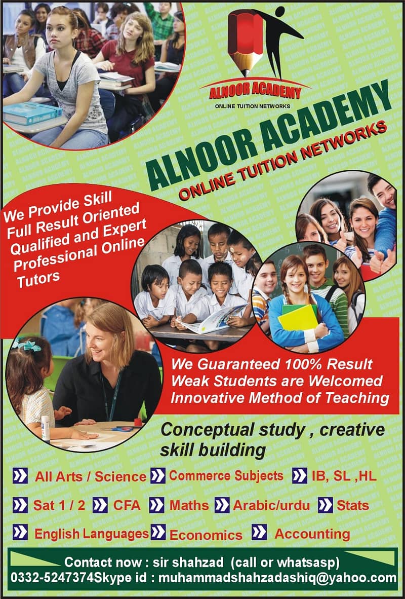 Male & Female Home & Online Tutors For All Classes & All Subjects 2