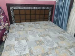 WOODEN DOUBLE BED FOR SALE WITH MATTRESS