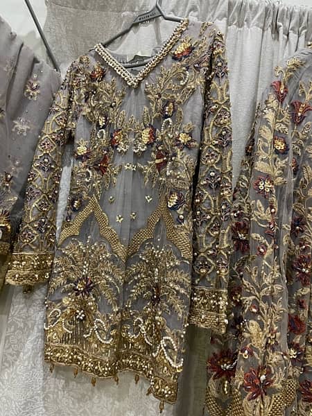 Akbar Aslam Bridal Dress full heavy net work 2