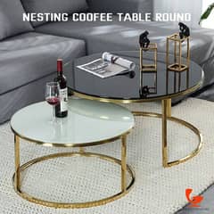 steelness ss steel console/dining tables/coffee,round center table set