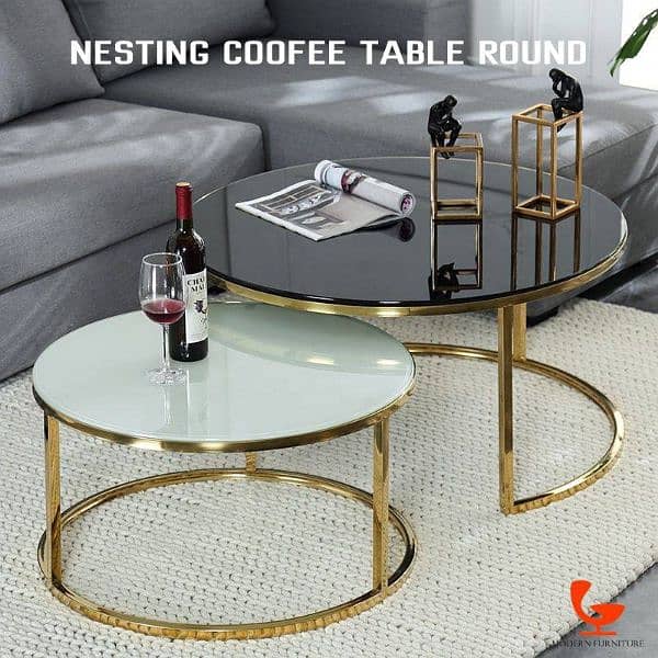 steelness ss steel console/dining tables/coffee,round center table set 1