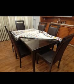New Dining Table Six Chairs with Glass