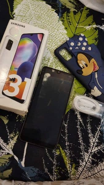 samsung a31 with box new condition 4/128gb 1