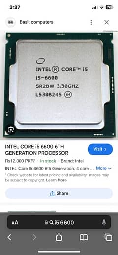 i5 6600 processor