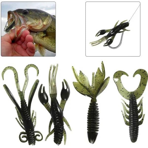 4Pcs Crayfish Bait Lure Bait
Fishing equipment 0