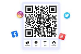 You will get a custom QR Code design with your logo 0