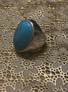 feroza ring silver from iran in size 11 0
