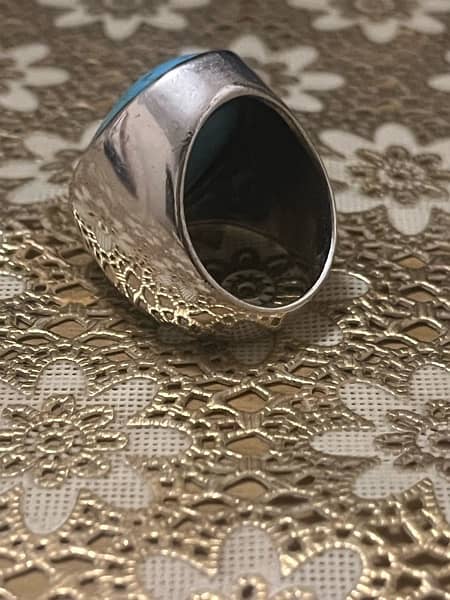 feroza ring silver from iran in size 11 1