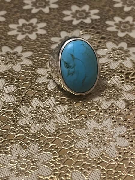 feroza ring silver from iran in size 11 3