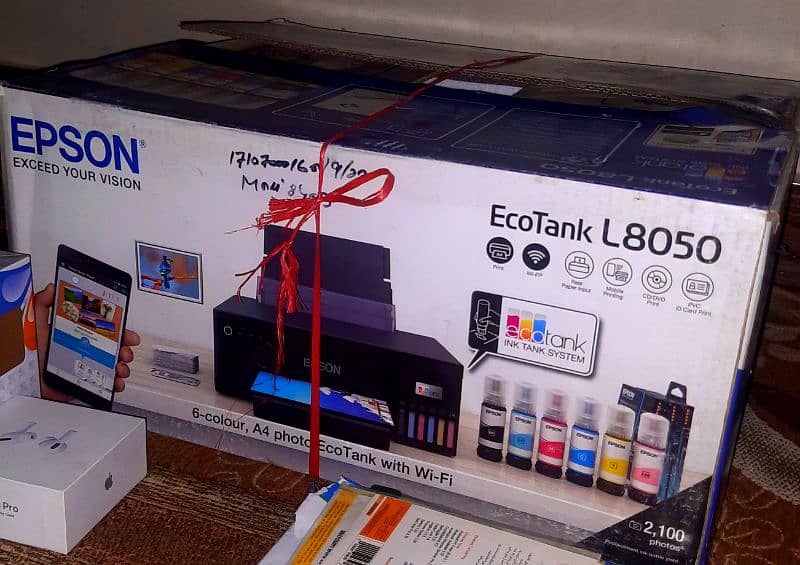 Epson L8050 New printer with original ink hp scanner 2