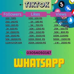 Social media Tiktok, Instagram and youtube services