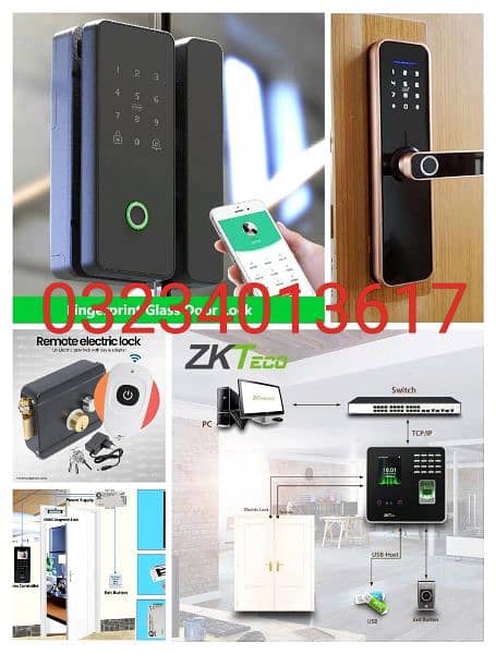 Fingerprint smart electric magnetic door lock access control system 2
