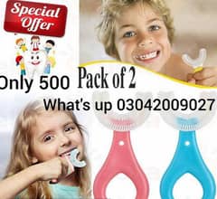 pack of two Baby U shaped toothbrushes