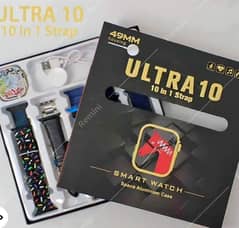 Ultra Smart Watch | 10 in 1 Straps + Jelly Case | Super HD Display | B