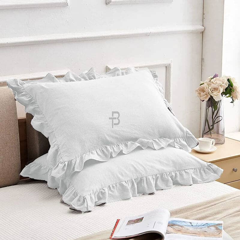 4 FRILL BORDERS PILLOW COVERS | 100% COTTON 2