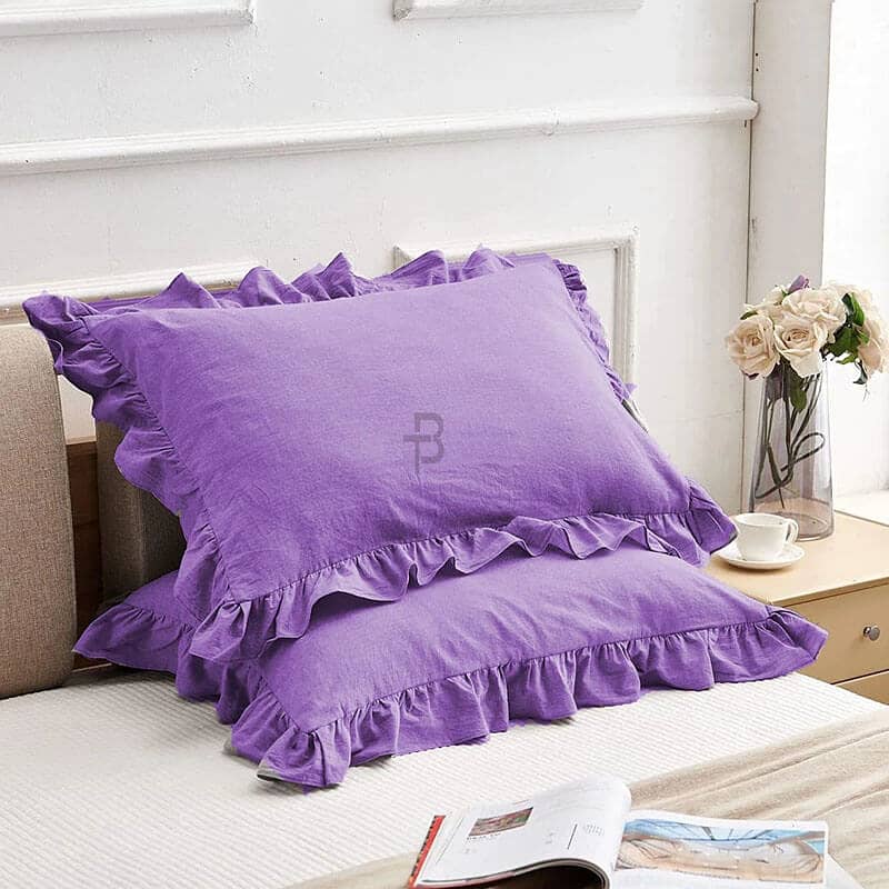 4 FRILL BORDERS PILLOW COVERS | 100% COTTON 5