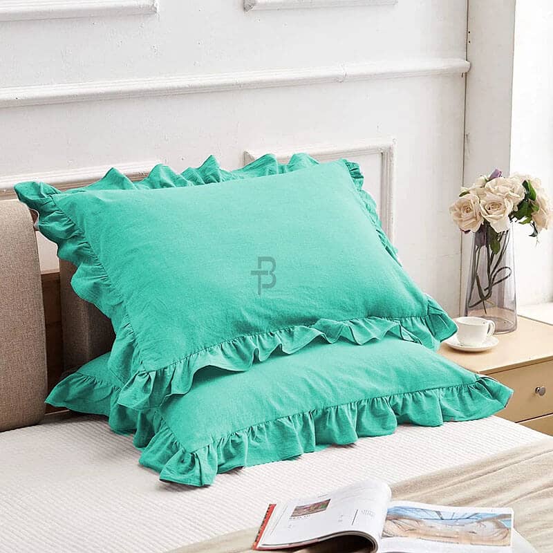 4 FRILL BORDERS PILLOW COVERS | 100% COTTON 7