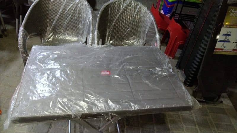 PLASTIC OUTDOOR GARDEN CHAIRS TABLE SET AVAILABLE FOR SALE 8
