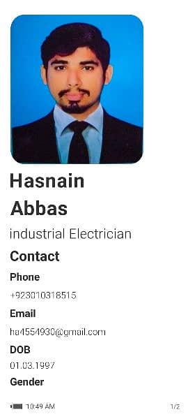 Industrial electrician job needed 0