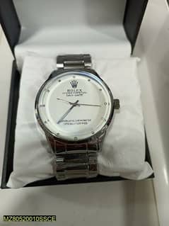 rolex watch imported silver colour with strap 0