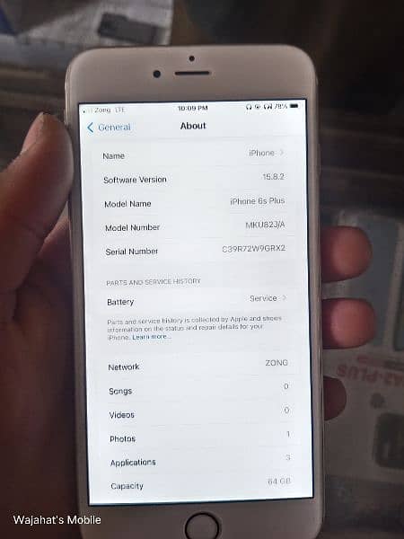 iPhone 6s plus pta approved 64gb all working 70% battery health 2