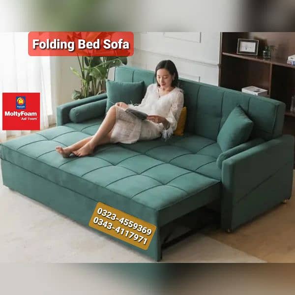 Molty double bed sofa cum bed/dining table/stool/Lshape sofa/chair 16