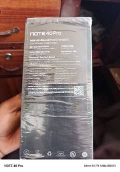 infinix Note 40 Pro Box pack Only 4 day Used 12/256