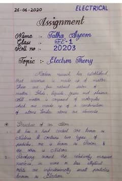 hand writning asiment work is best 0