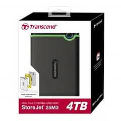 Transcend Storejet 25M3 4TB hard drive available
