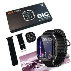 V200 New fashion Ultra 2.2 large screen Sports Smart watch black 0