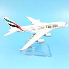 Airplane model Emrates A380 metal body  16 cm