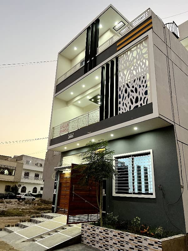 (40 Feet Road) Brand New West Open 120 Sq Yards Double Storey House In Reasonable Rates For Sale 1
