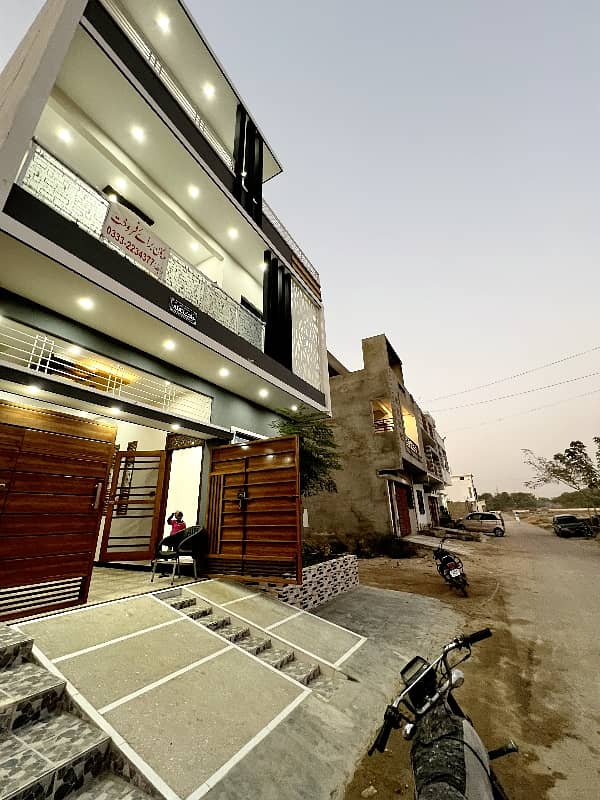 (40 Feet Road) Brand New West Open 120 Sq Yards Double Storey House In Reasonable Rates For Sale 2
