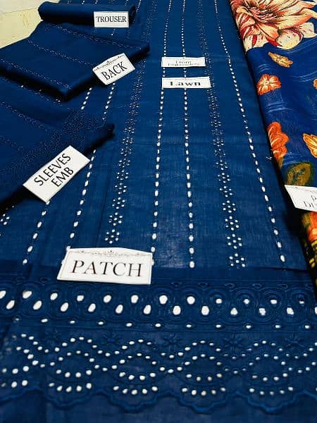 3 pc suit /lawn embroidery suit /lawn duppata suit /women collection 2
