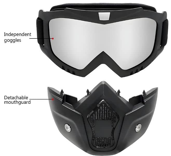 Motorcycle Dust proof Glasses And Face Mask 2