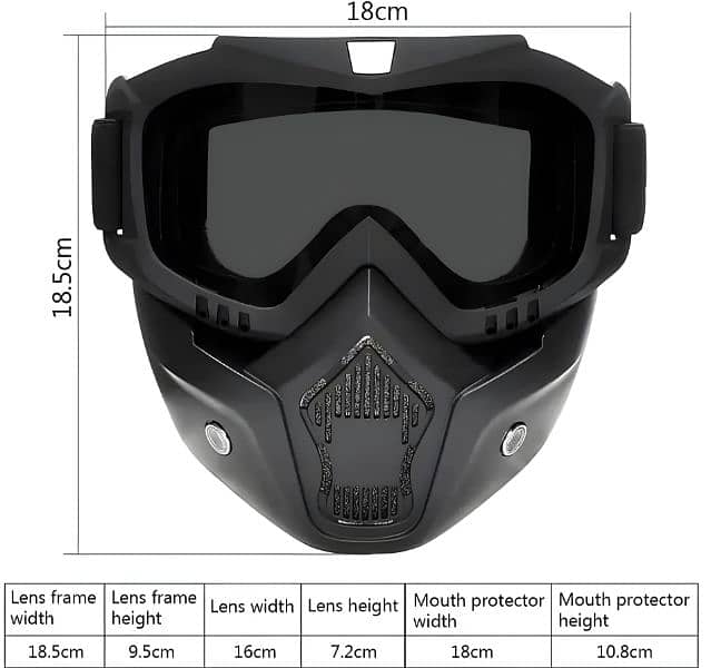 Motorcycle Dust proof Glasses And Face Mask 3