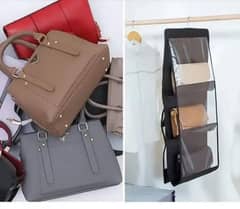 6 compartments Handbags closet hanging Organizer Home delivery