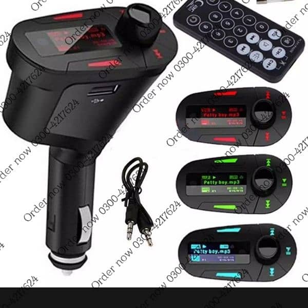 Car Kit MP3 Player Wireless FM Transmitter Modulator USB SD MMC 0