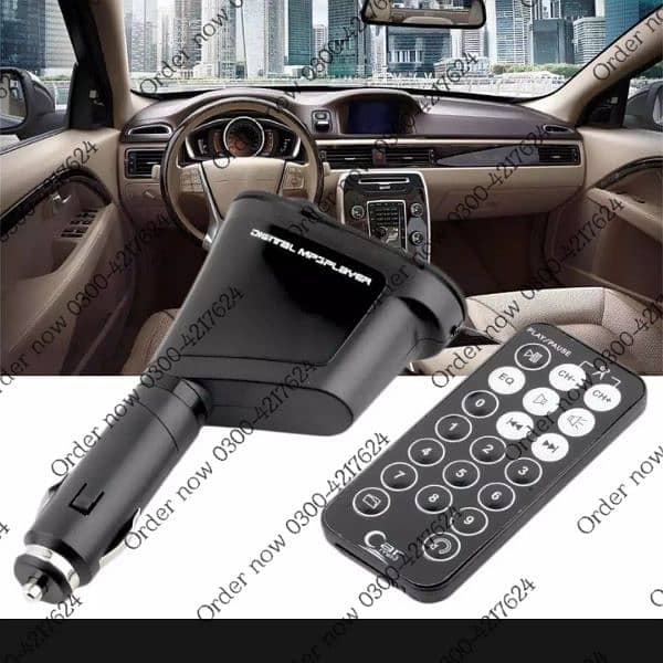 Car Kit MP3 Player Wireless FM Transmitter Modulator USB SD MMC 1