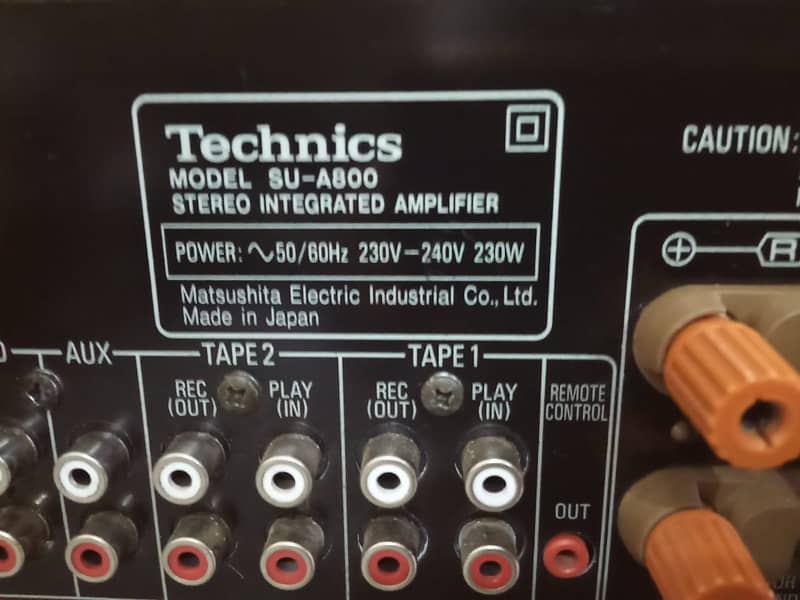 TECHNICS SU-A 800 Stereo Integrated Amplifier 220 V Made in Japan 4
