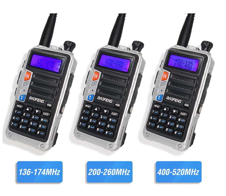 New Walkie talkie UV-T2 Long Range 8-Watt 2 Way Wireless UVT2 Tri Band 2