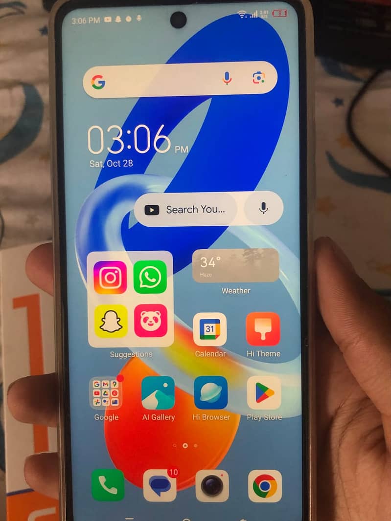 Tecno spark 10 pro open box mobile with 1 year warranty 8+128 gb ram 1
