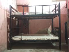 Iron Double bed/Bunk bed with mattress Condition 9/10