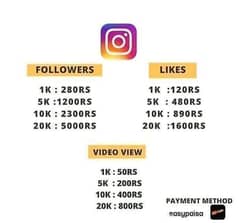 Instagram followers or likes YouTube subscribers
