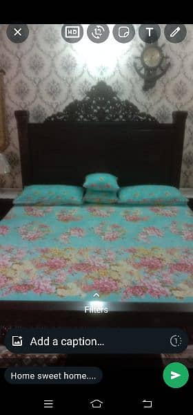 Wooden Bed - Neat and clean - Not damaged 1