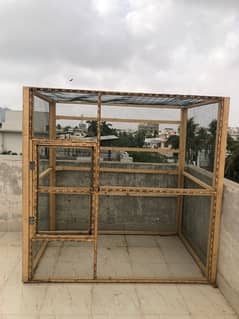 wooden jaal  cage built for java