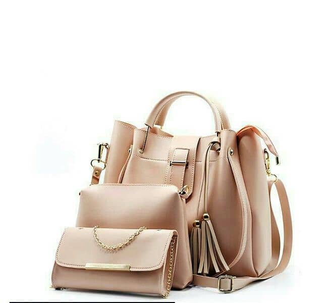 3 Pcs Women'S Beutiful Leather Bags 3