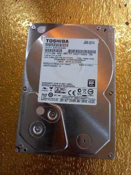 TOSHIBA HARD Drive FOR Sale ( 3 TB ) 0