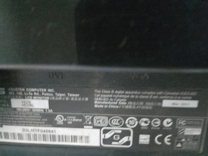 Asus 27 " inch Monitor (VE278Q) (2ms Gaming monitor) 1